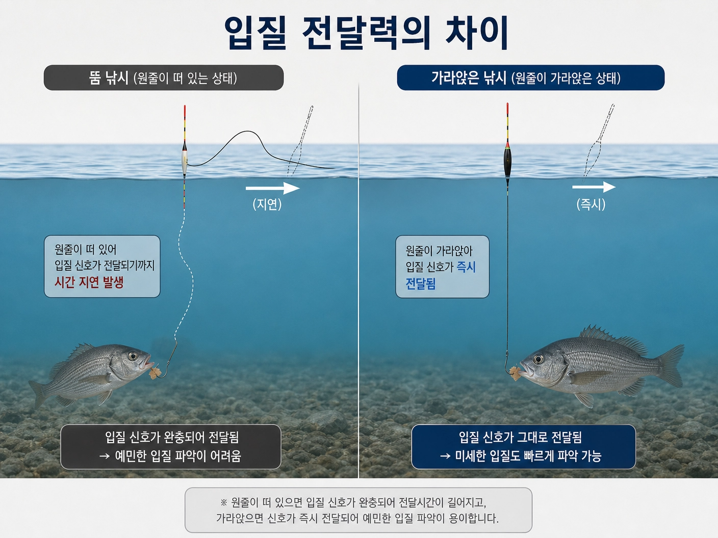 입질 전달력의 차이