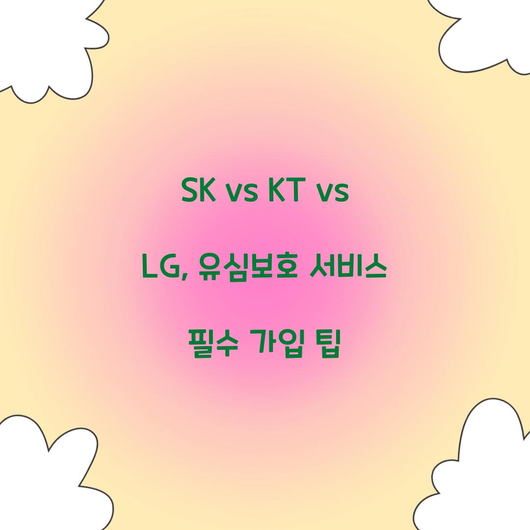 SK vs KT vs LG: 통신사별 유심보호 서비스 비교