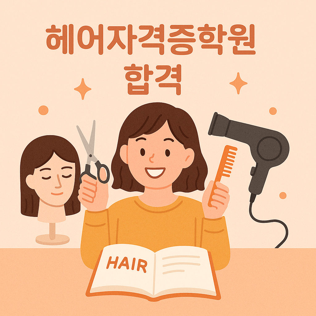 헤어자격증학원 합격, 단기간에 가능