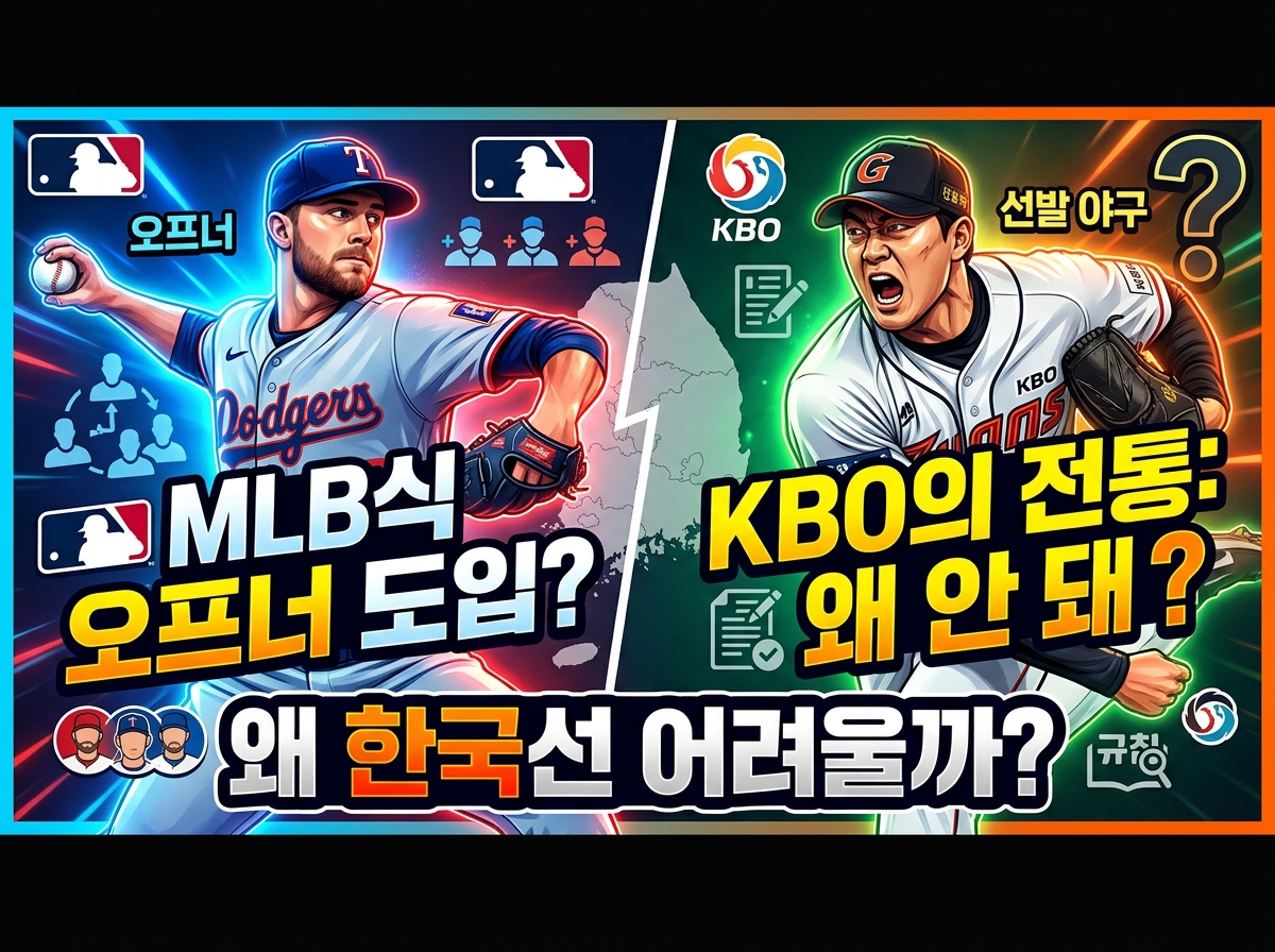 메이저리그 MLB 오프너 전술과 한국 프로야구 KBO 선발 야구 전통의 규정 충돌 및 도입 불가능 사유 분석