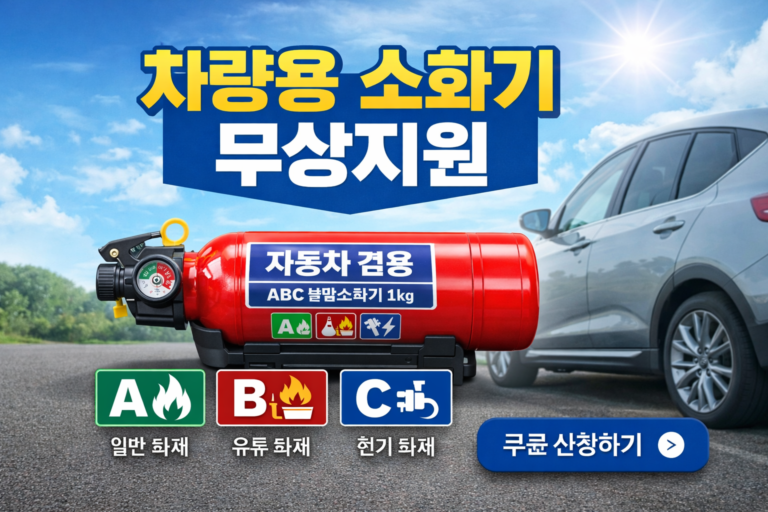 차량용 소화기 무상지원