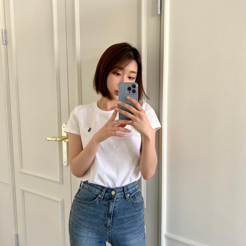 폴로 랄프로렌 여성 라운드넥 반팔 티셔츠