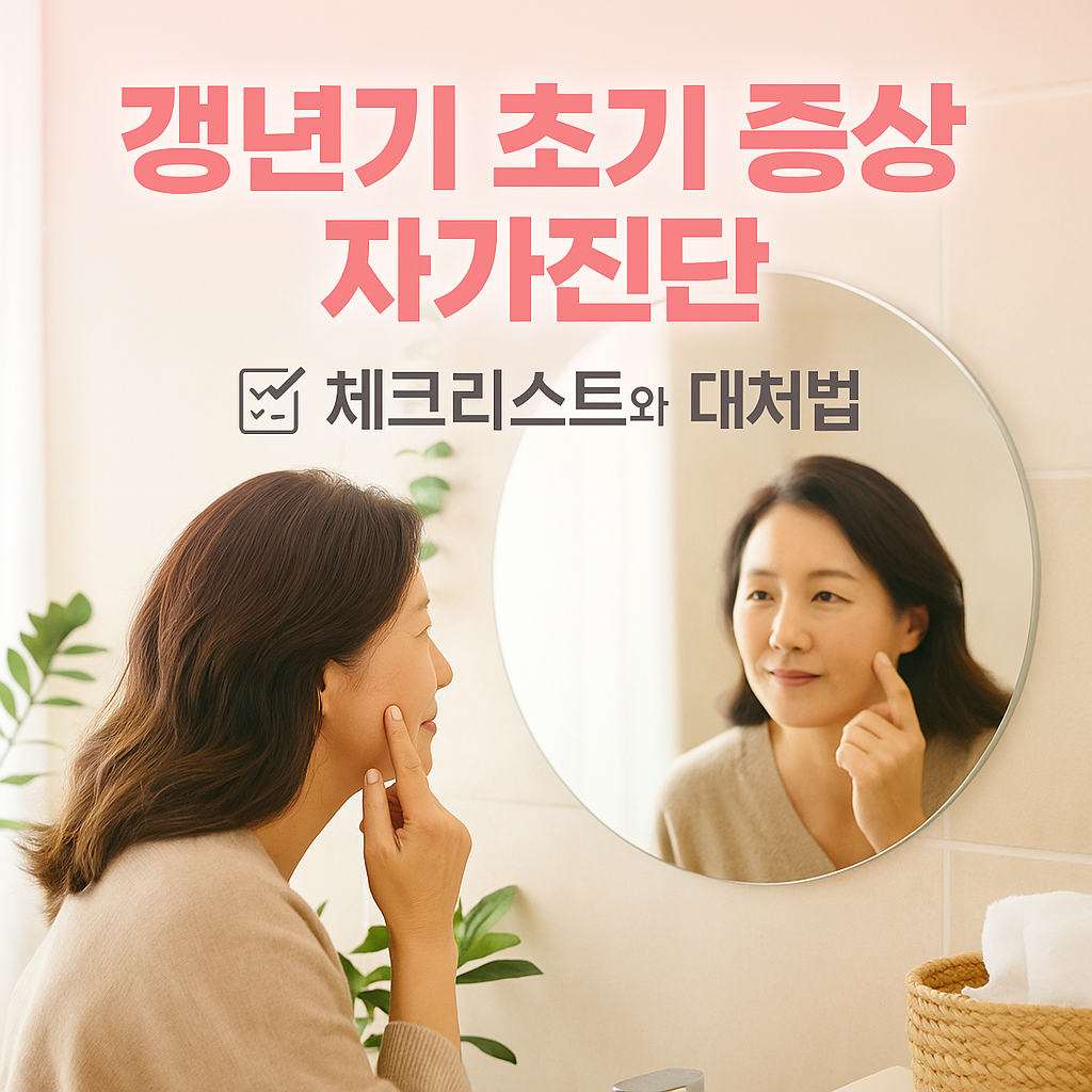 [1편] 갱년기 초기 증상 자가진단과 대처법 - 혼자서도 충분히 관리할 수 있습니다