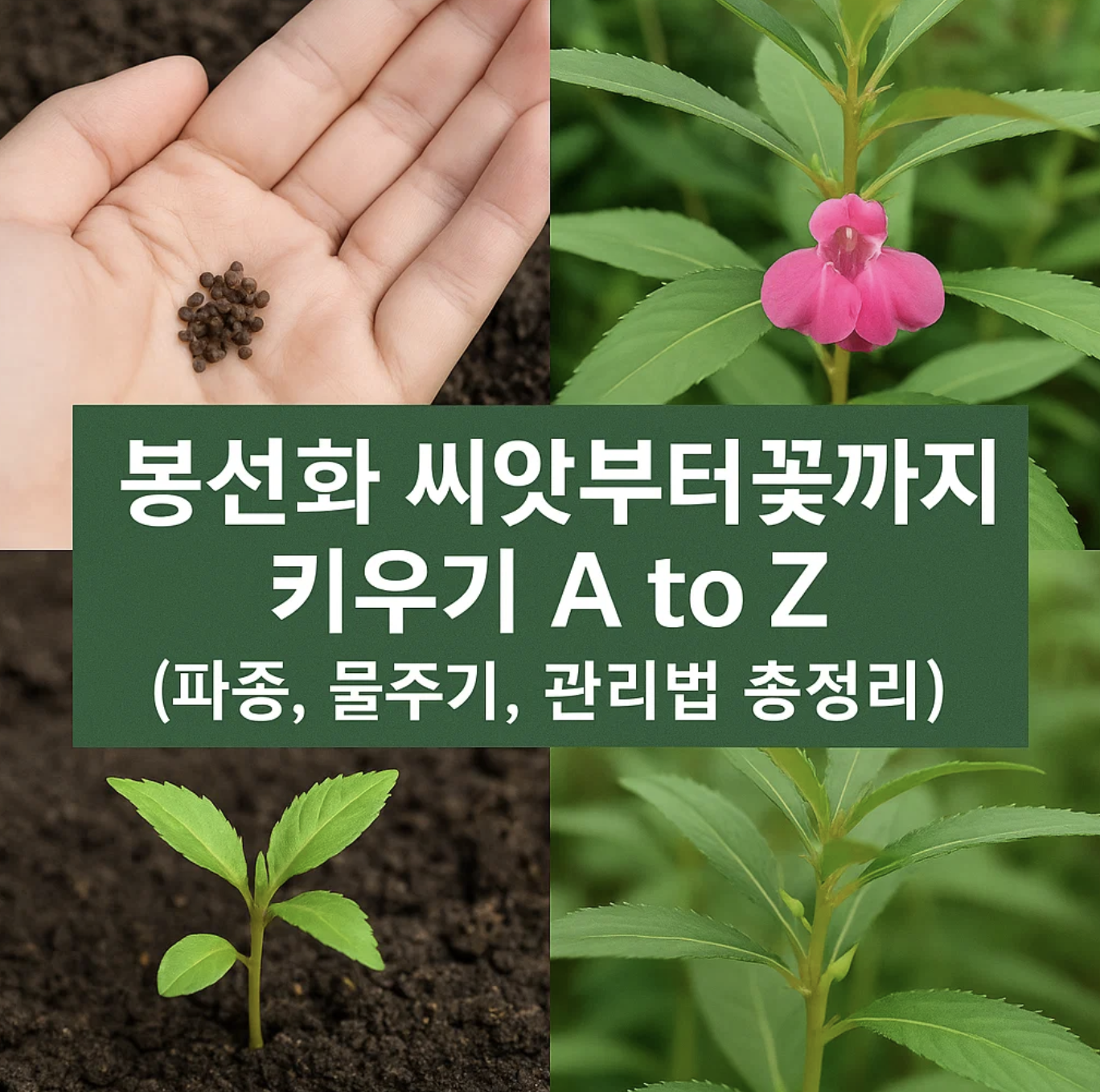 봉선화 씨앗부터 꽃까지 키우기 A to Z (파종, 물주기, 관리법 총정리)