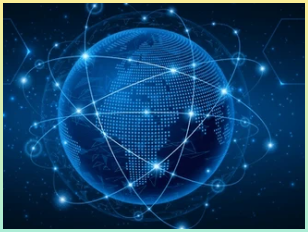 지구의네트워크를 시각적으로 표현한 이미지