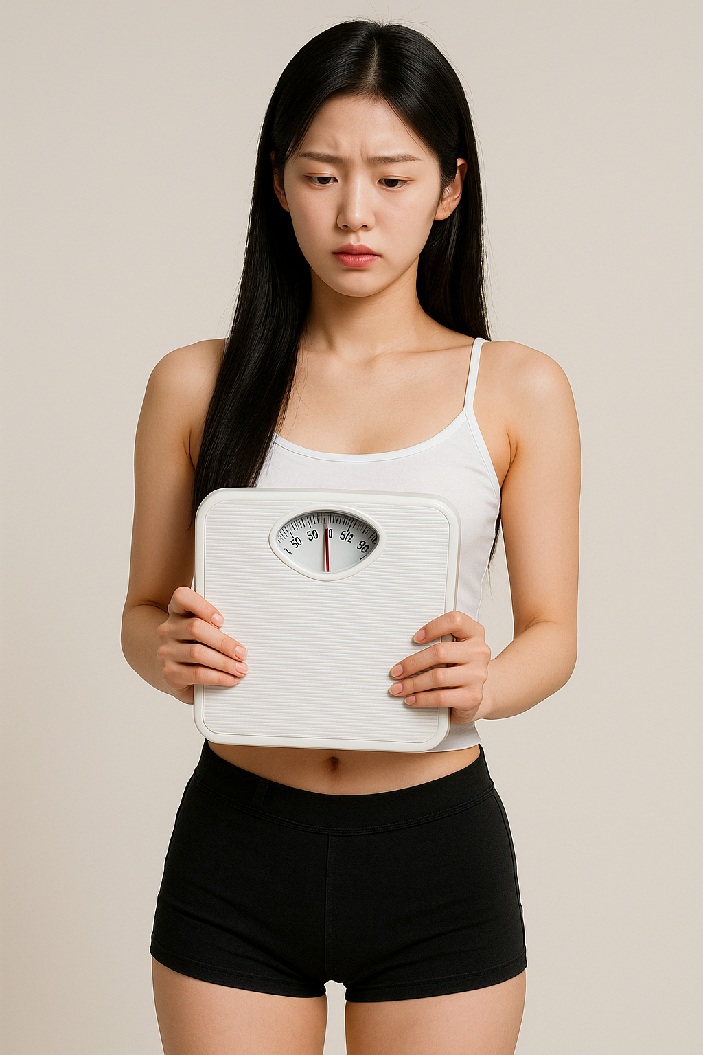 다이어트 중 체중계 숫자에 스트레스 받는 사람