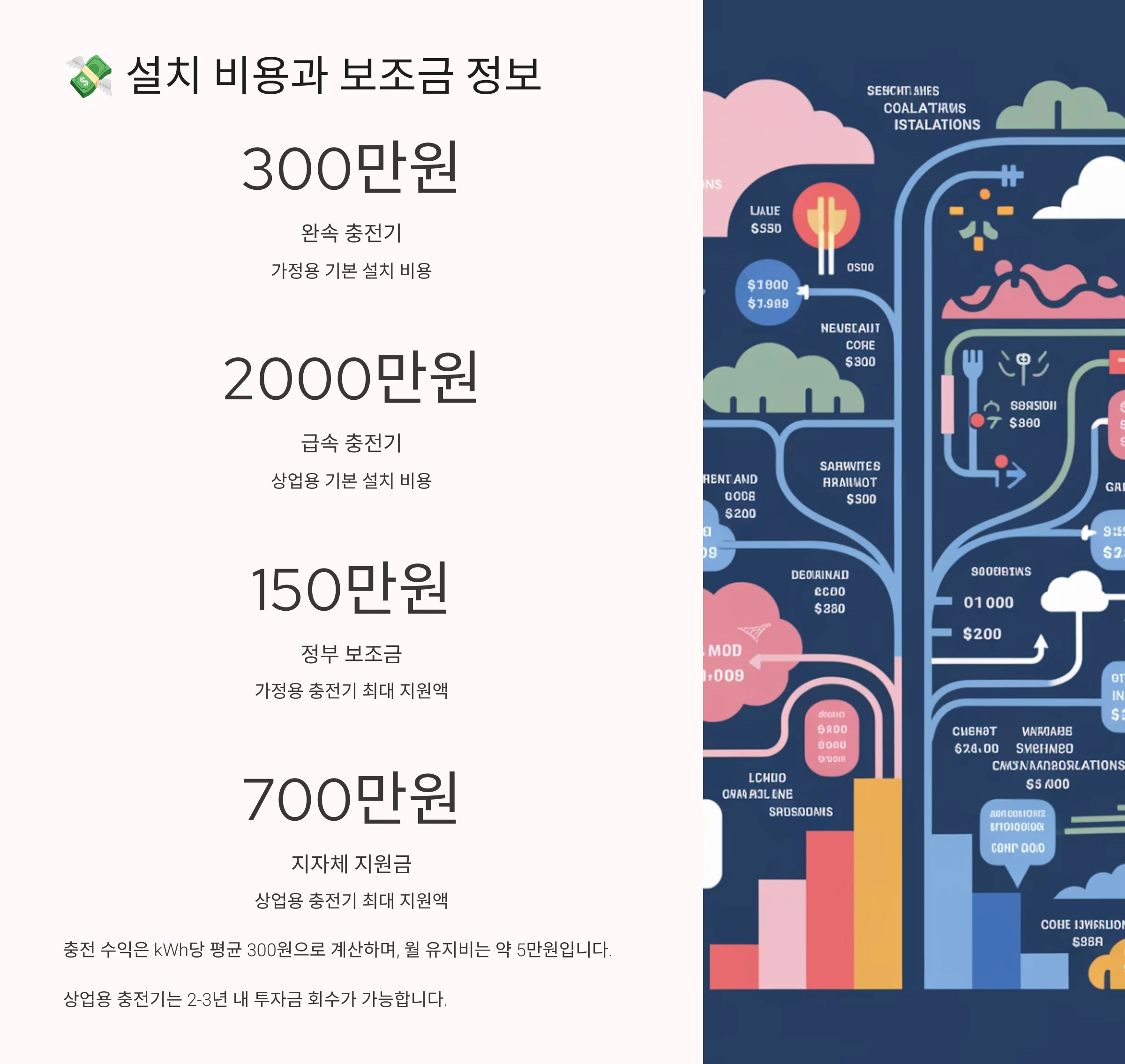 설치 비용과 보조금 정보