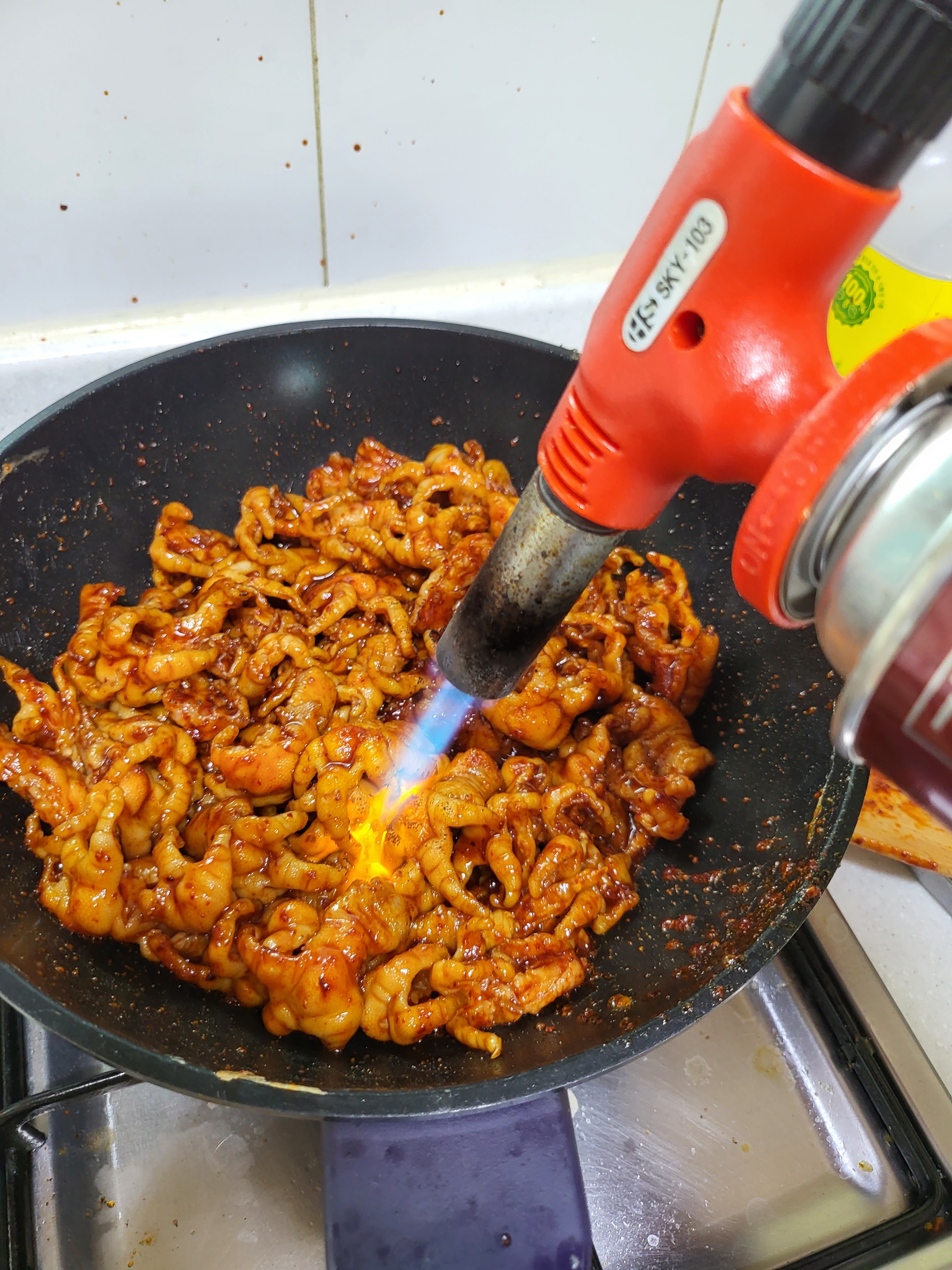토치로 불맛내기