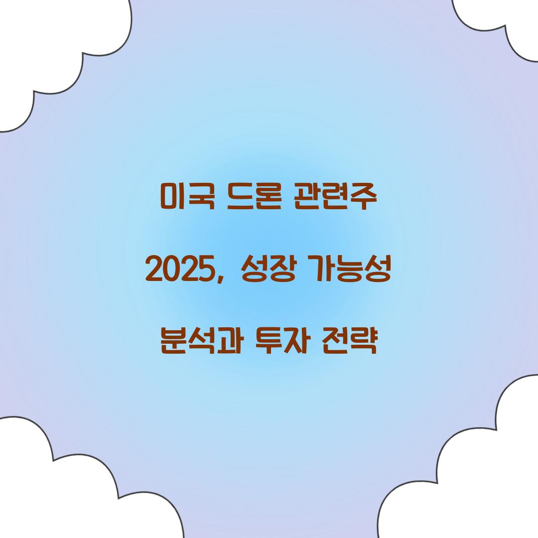 미국 드론 관련주 2025