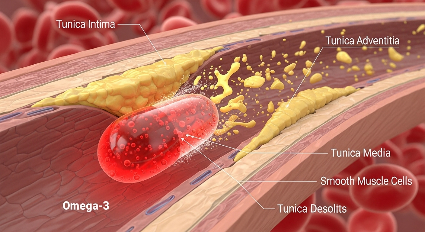 혈관을 청소하는 오메가3 캡슐 이미지