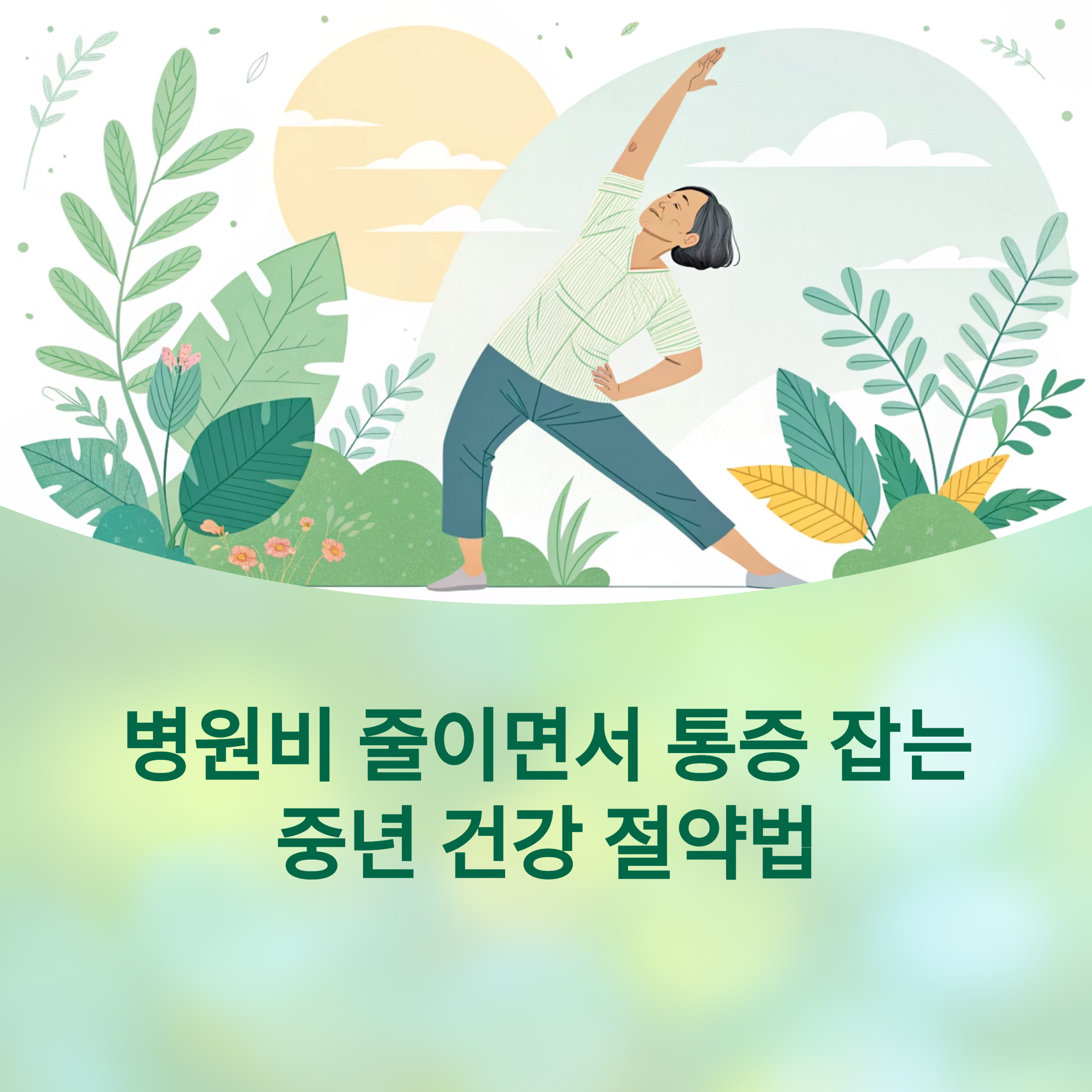 병원비 줄이면서 통증 잡는 중년 건강 절약법에 대한 이미지