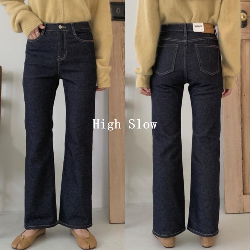 (당일) 기모 논페이드 생지 816 세미 부츠컷 데님 청바지