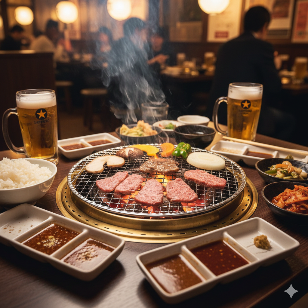 마블링이 뛰어난 일본와규 야키니쿠