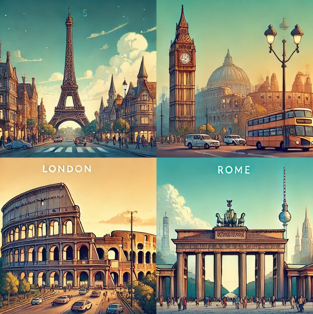 유럽 유명도시 이미지