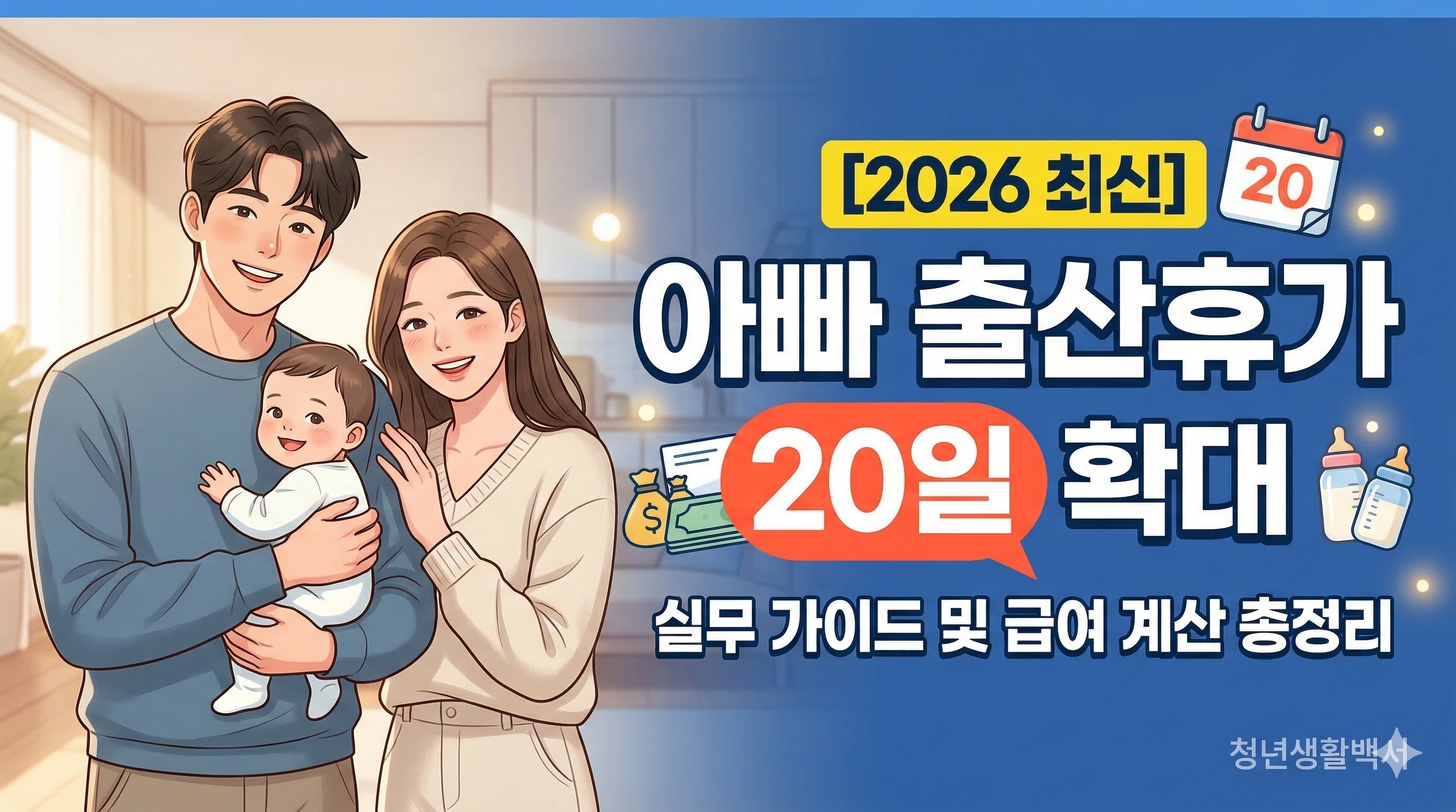 2026년 아빠 출산휴가 20일 확대 실무 가이드 대표 이미지