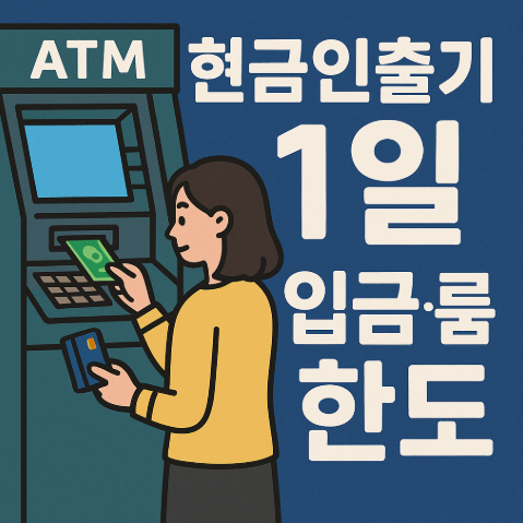 atm 현금자동인출기 1일 입금 출금 한도