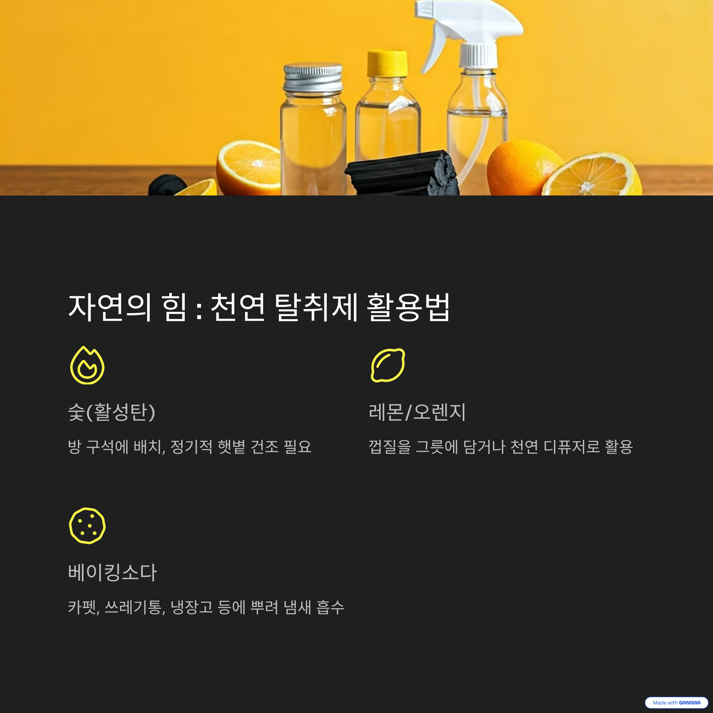 자연의 힘 천연 탈취제 활용법