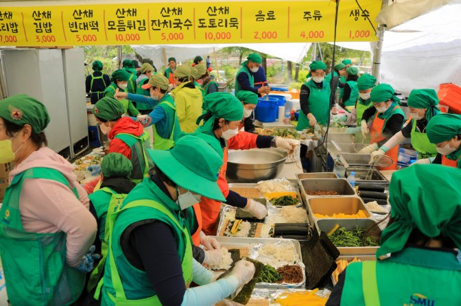 행자장 먹거리사진