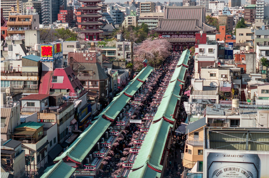 일본 아사쿠사 거리 사진