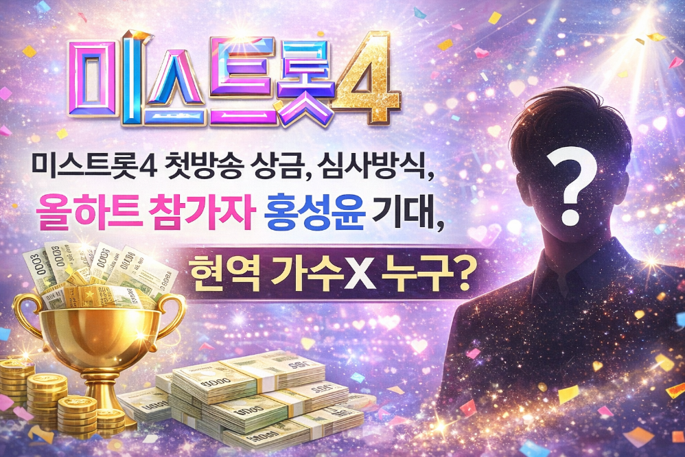 미스트롯4 첫방송 상금부터 홍성윤까지 완벽 정리