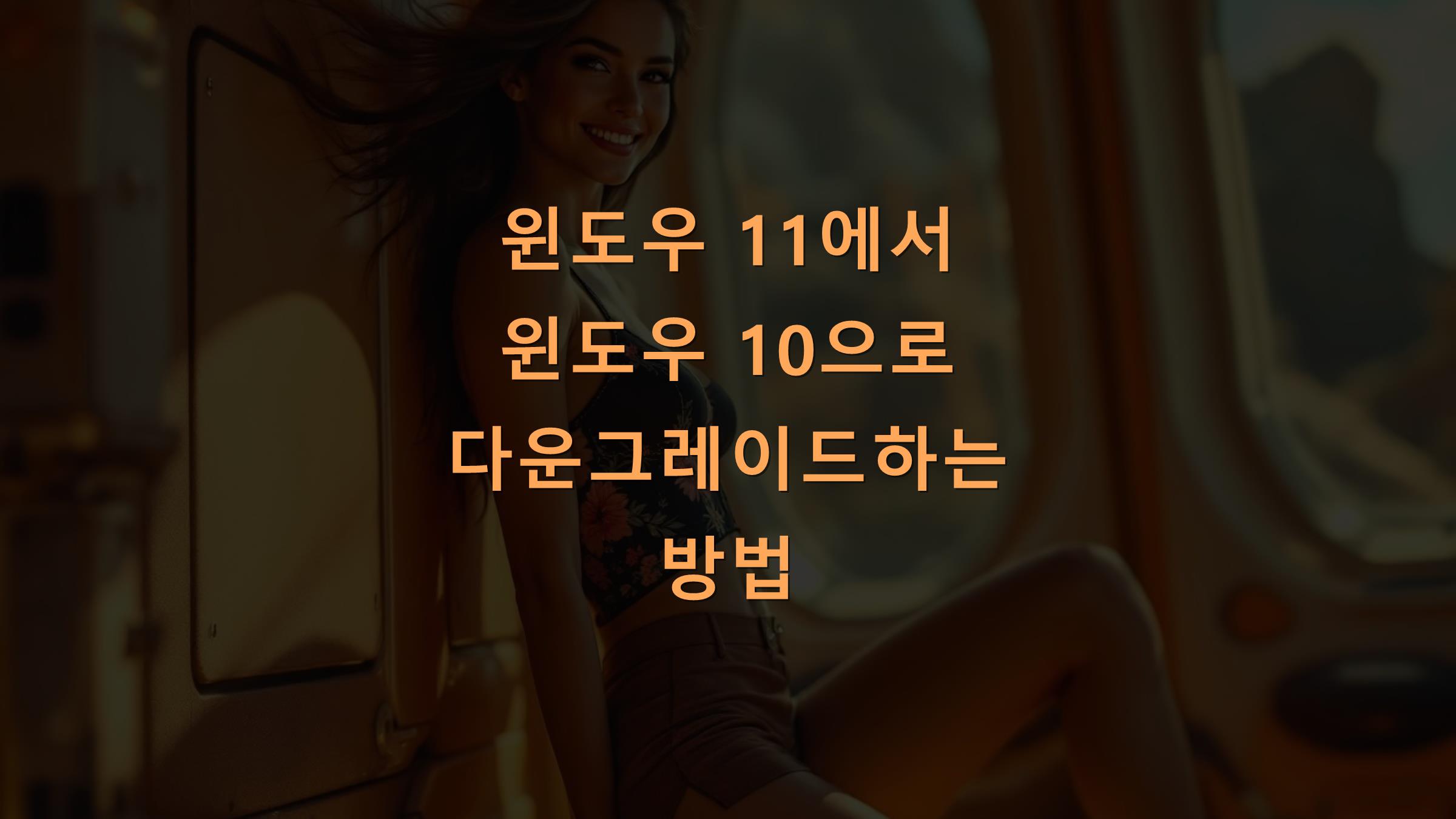 윈도우 11에서 윈도우 10으로 다운그레이드하는 방법