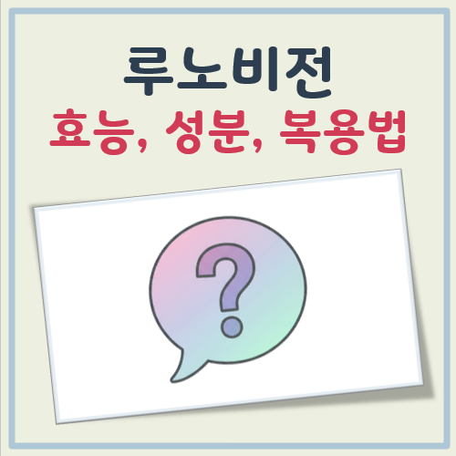 루노비전(루노비젼) 효능 성분 복용법 부작용