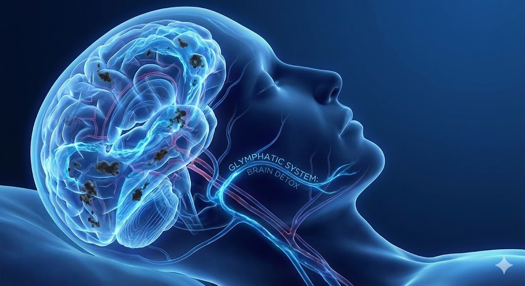 잠든 사람의 뇌 속에서 노폐물을 씻어내는 글림프 시스템의 역동적인 시각화 이미지