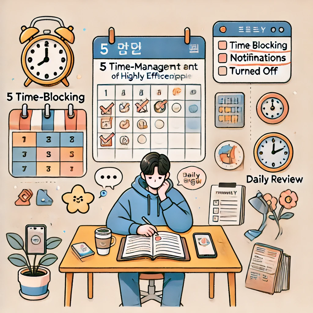 시간을 조절하는 사람들의 5가지 습관