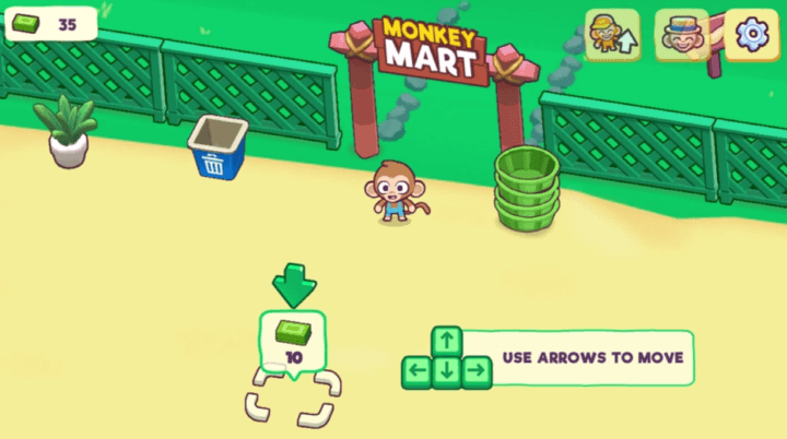 몽키마트-웹게임-시작-화면