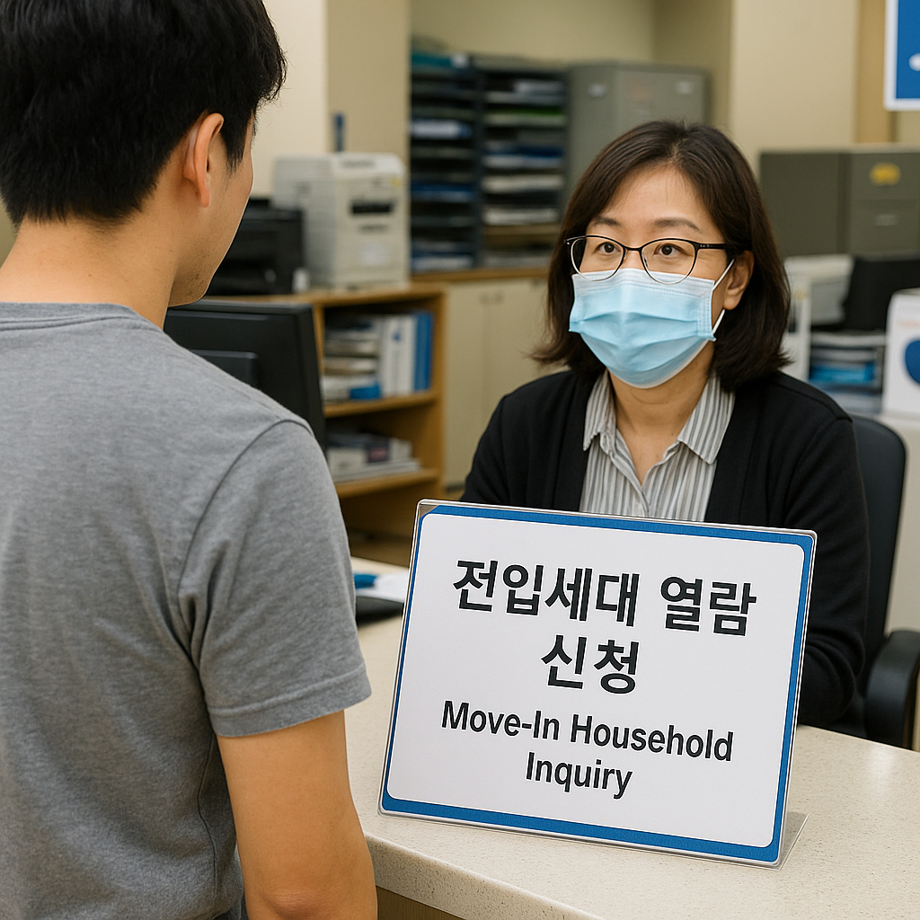 전입세대 열람 신청