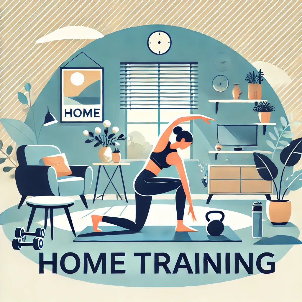 집에서 운동을 하는 여자의 이미지