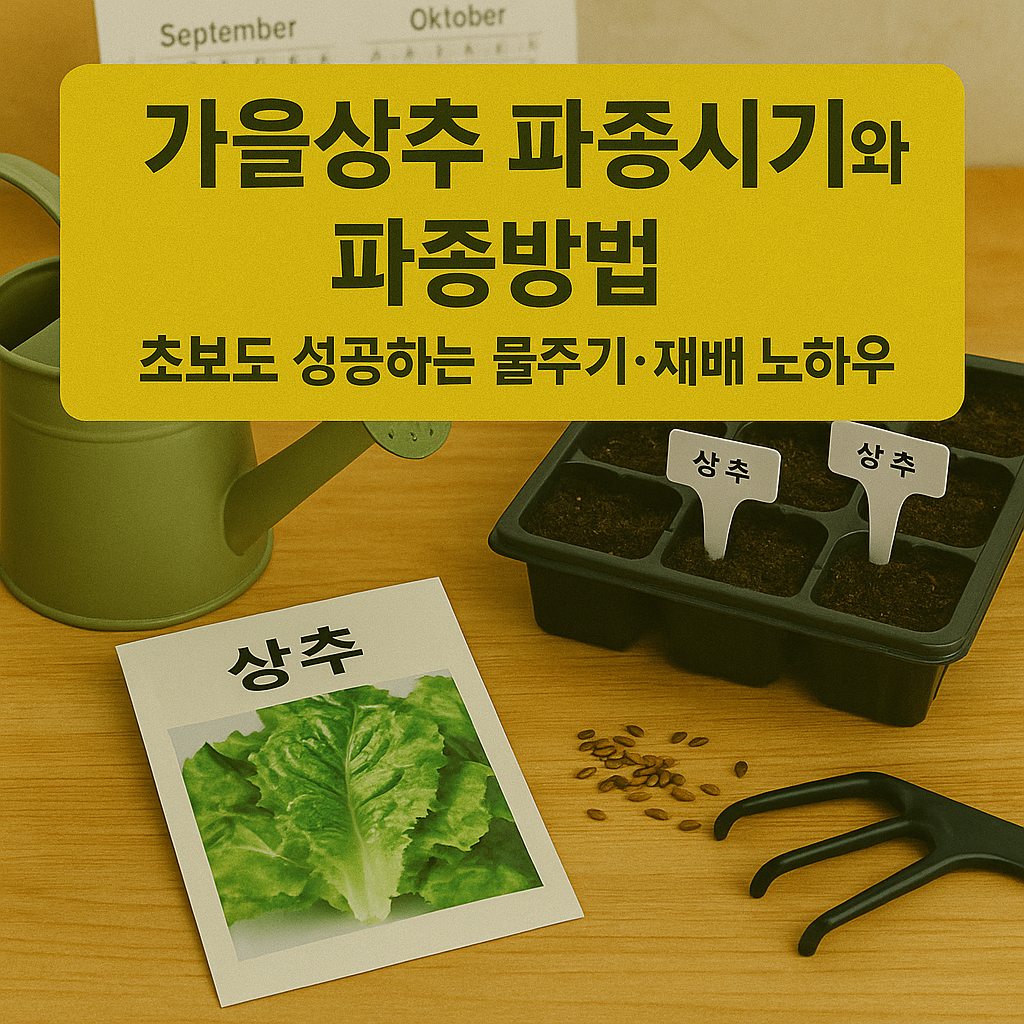가을상추 파종시기와 파종방법