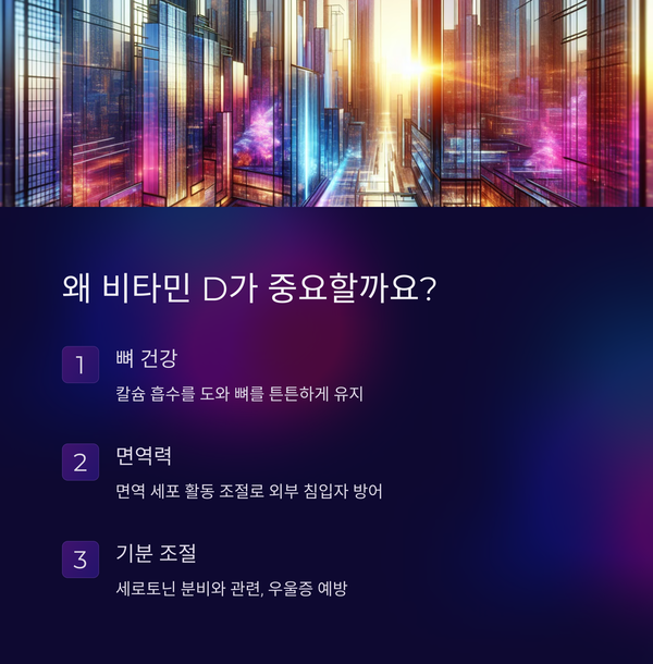 비타민 D 부족하면 나타나는 증상