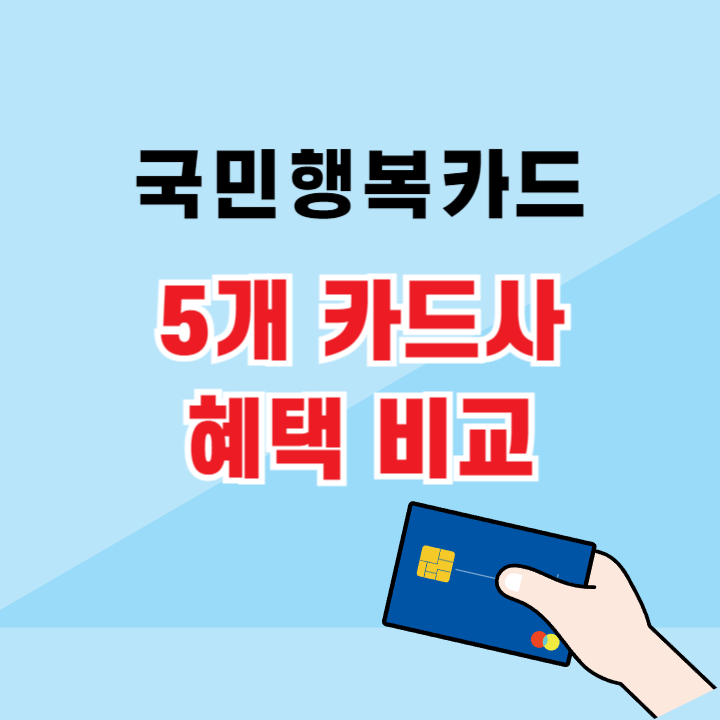 국민행복카드 카드사 비교