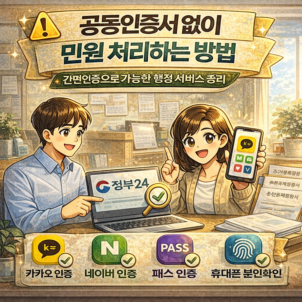 공동인증서 없이 민원 처리하는 방법