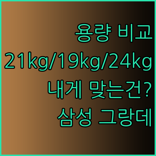 삼성 그랑데 AI 드럼세탁기 21kg