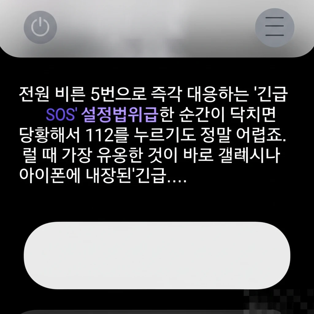 가족 안전 지키는 스마트폰 SOS 호..