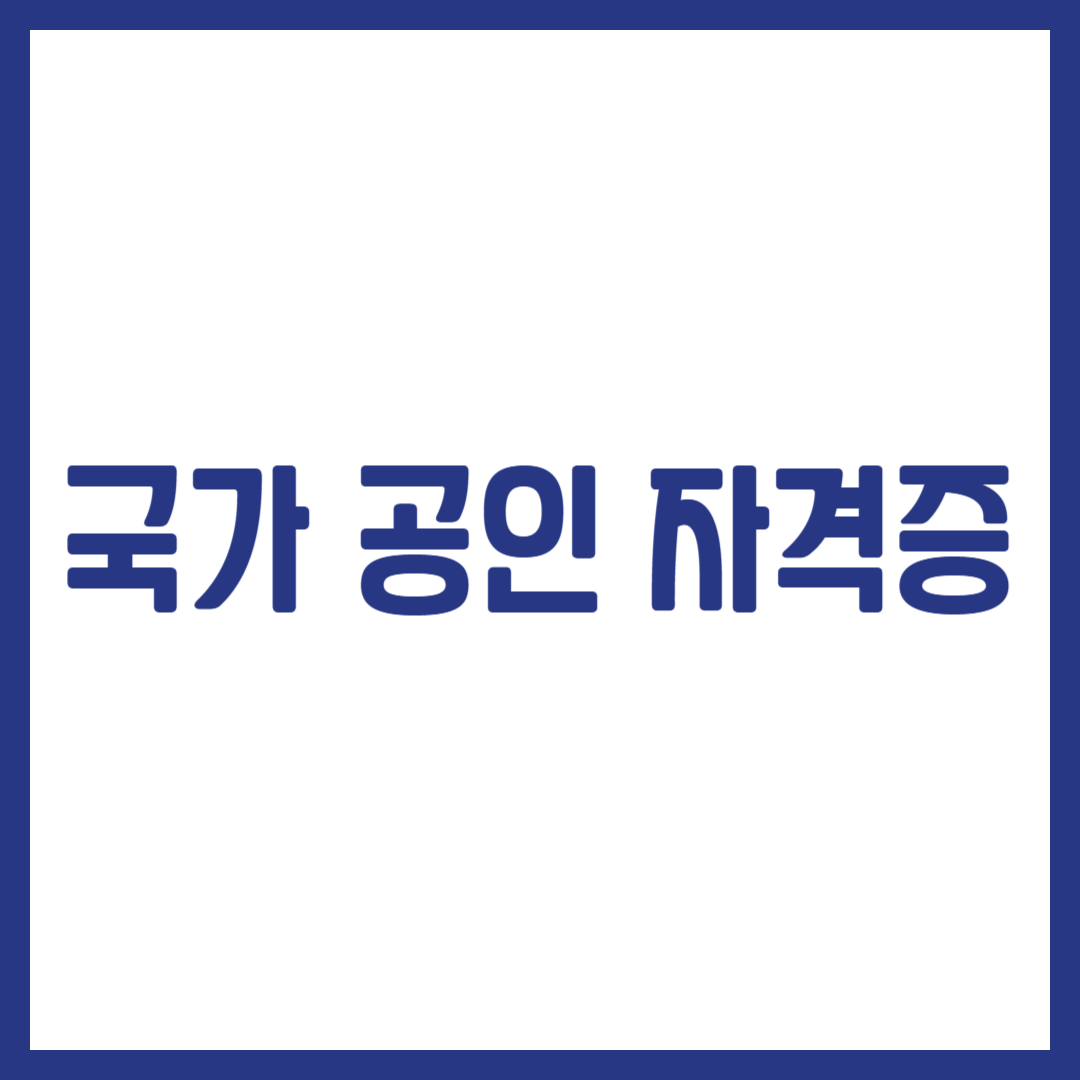 국가 공인 자격증