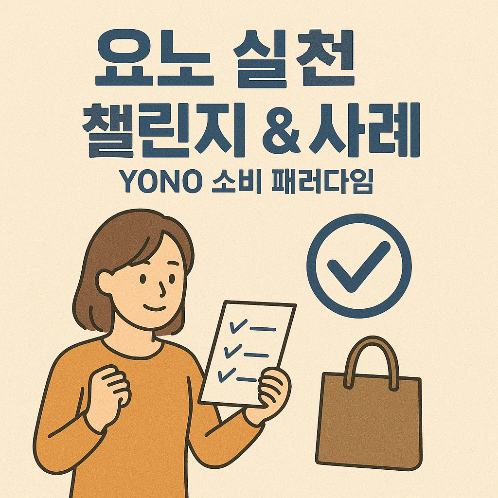 요노 실천 챌린지 &amp; 사례｜YONO 소비 패러다임