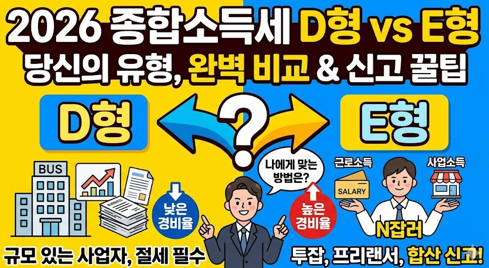 종합소득세 D형,E형 차이 썸네일사진