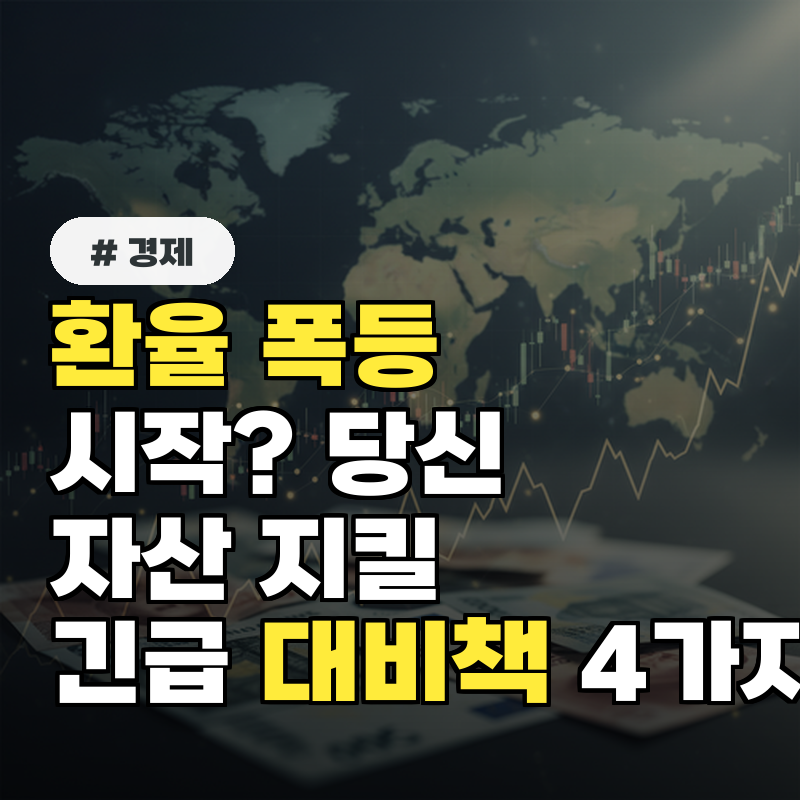 환율 폭등 시작 당신의 자산을 지킬 긴급 대비책 4가지