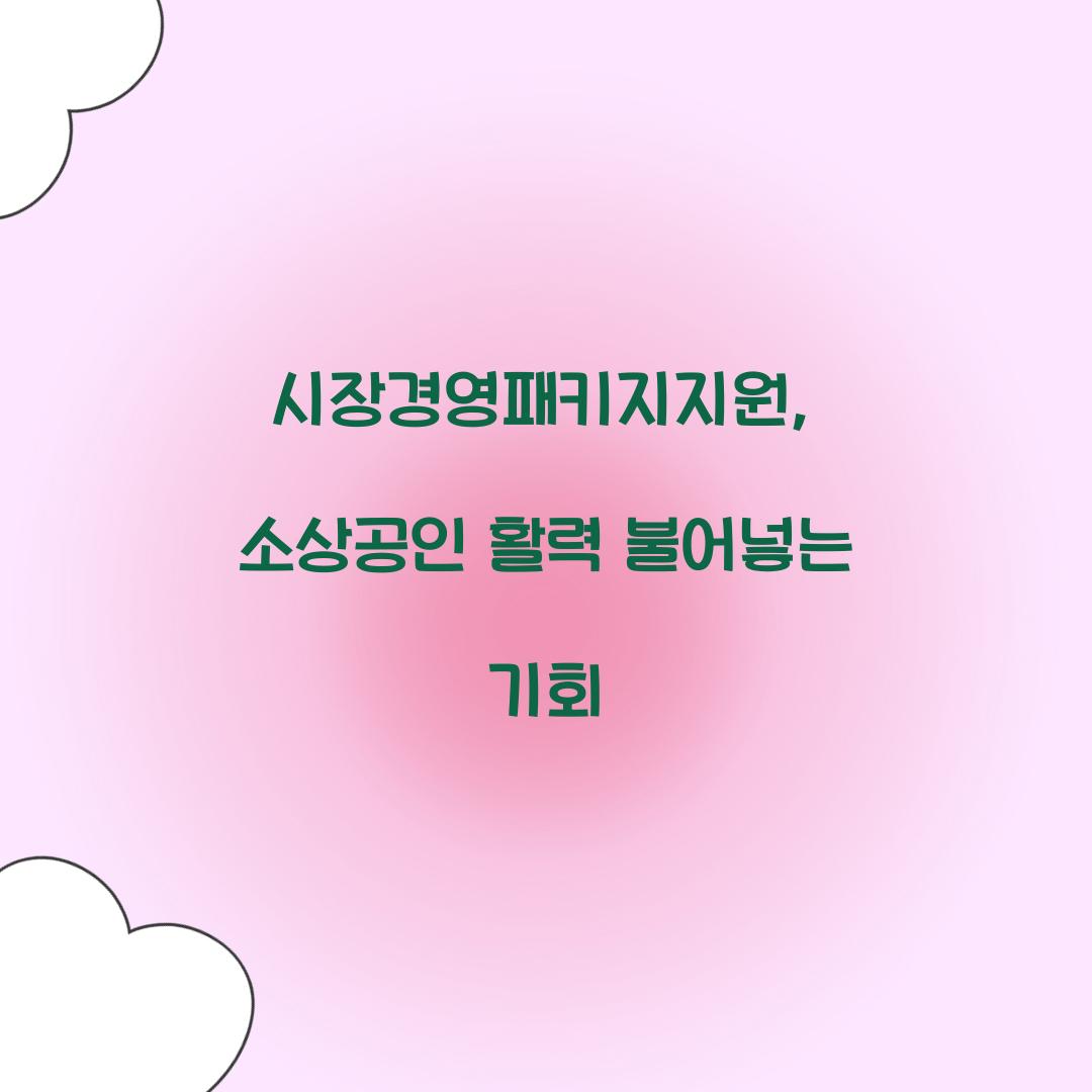 시장경영패키지지원