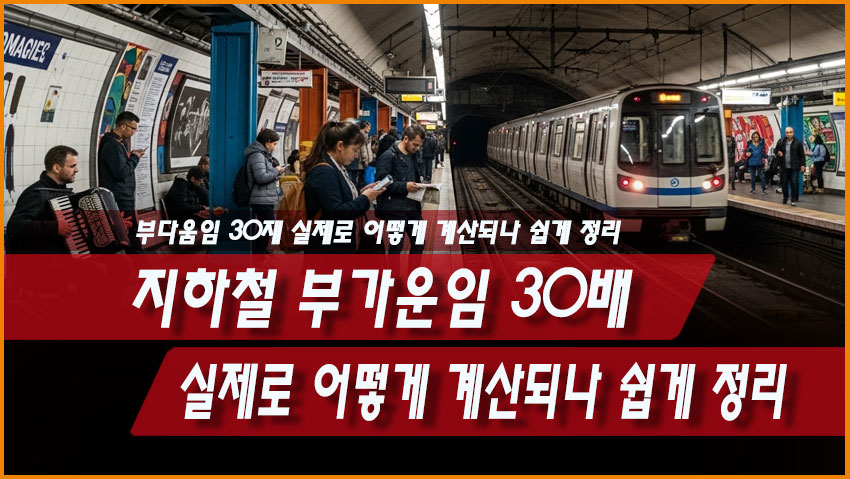 지하철 부가운임 30배, 실제로 어떻게 계산되나 쉽게 정리