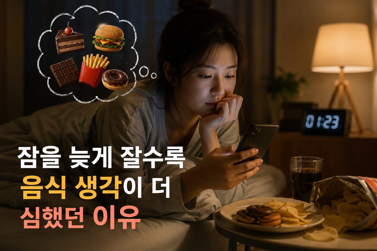 잠을 늦게 잘수록 음식 생각이 더 심했던 이유