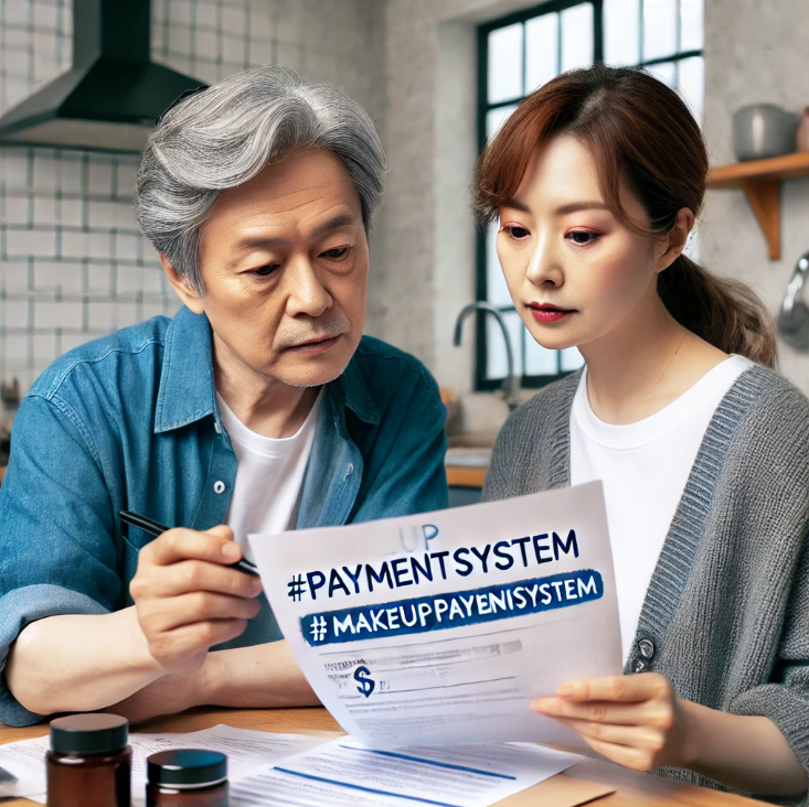 프로액티브한 재정 계획을 상징하는 주방테이블에서 연금 계획을 논의하는 부부