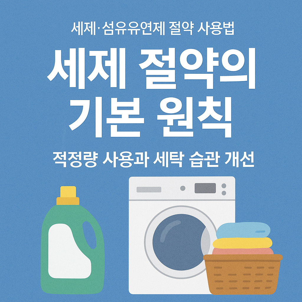 세제&middot;섬유유연제 절약 사용법