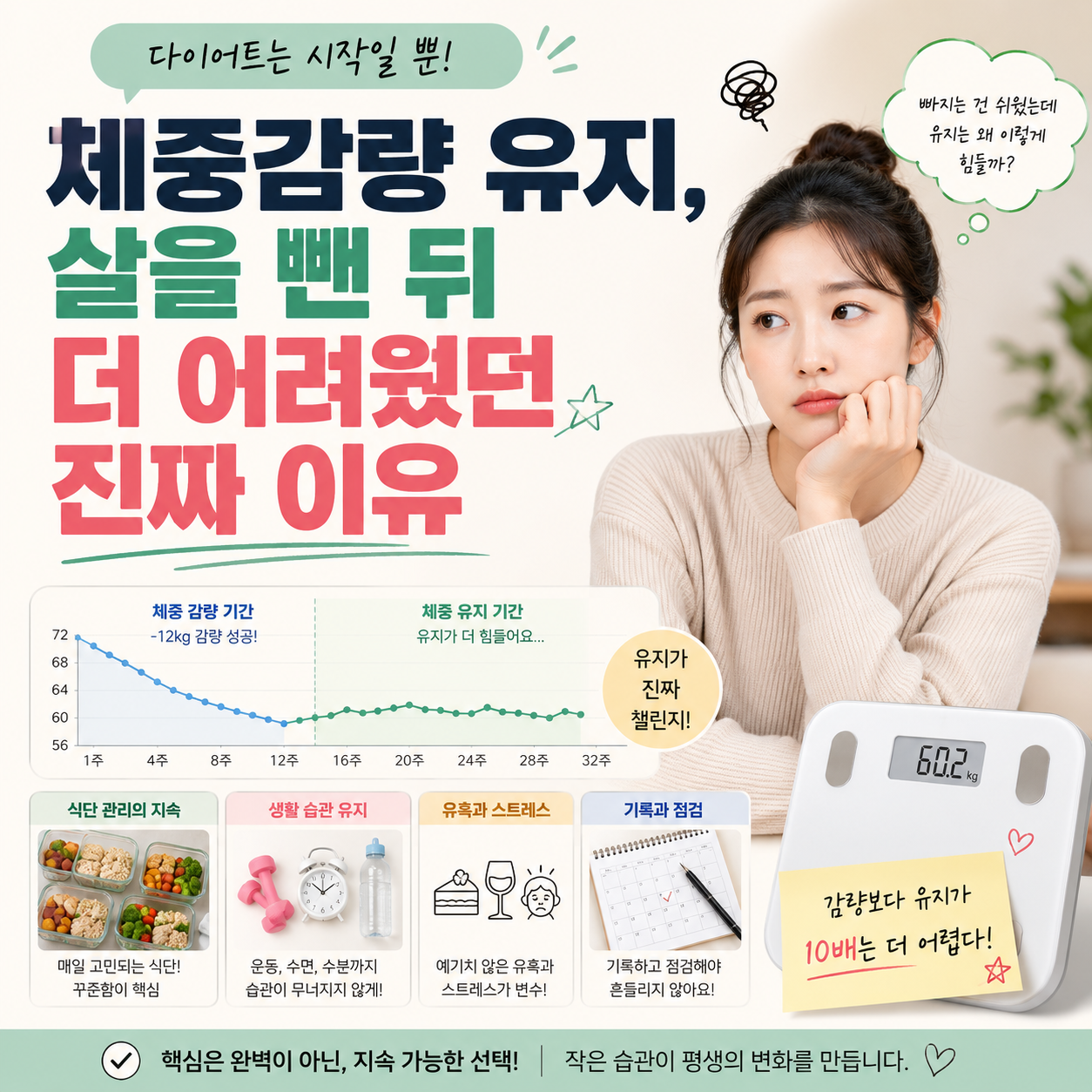 체중감량 유지, 살을 뺀 뒤 더 어려웠던 진짜 이유
