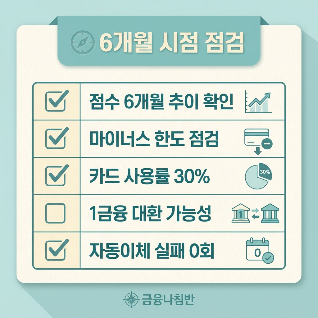 6개월 시점 한도 재산정