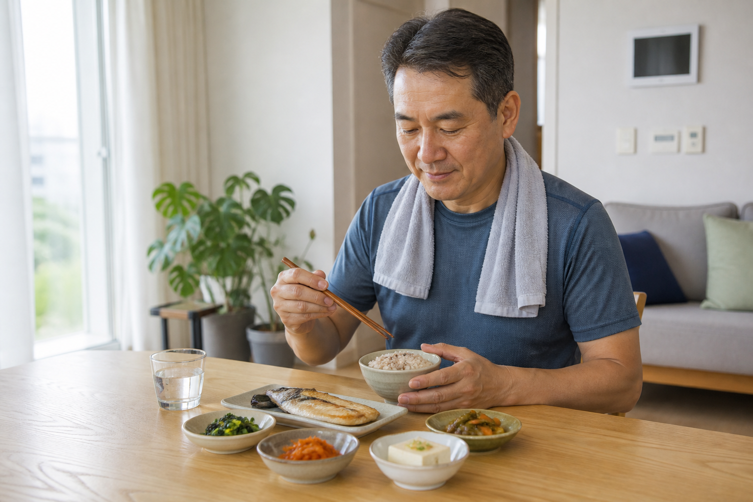 운동 뒤 균형 잡힌 식사