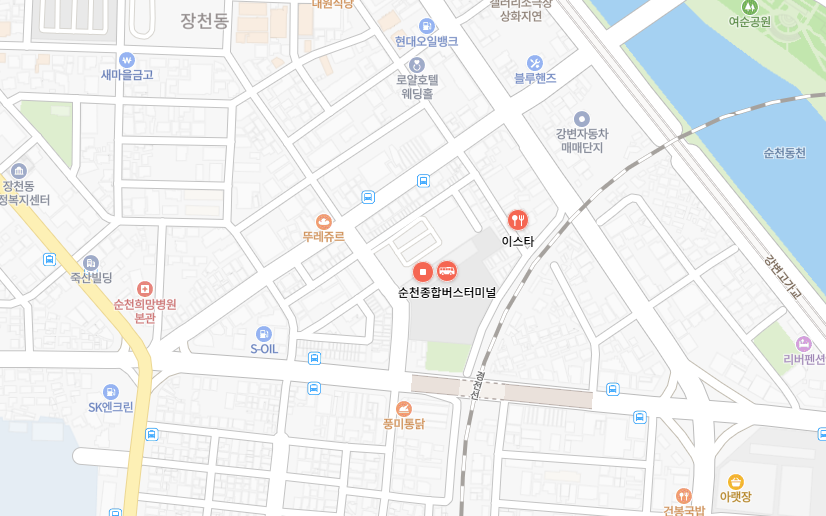 순천종합터미널 위치-지도